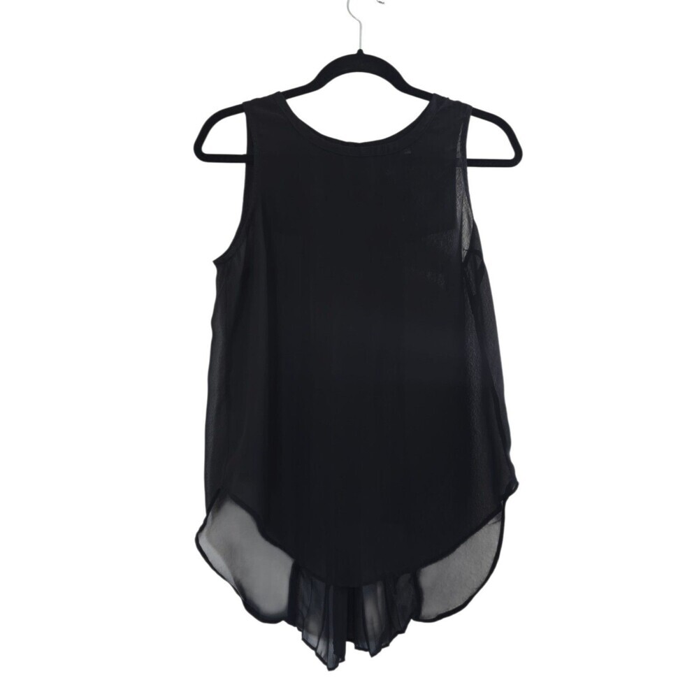 Banana Republic Women Sheer Tank Top Size Small Black